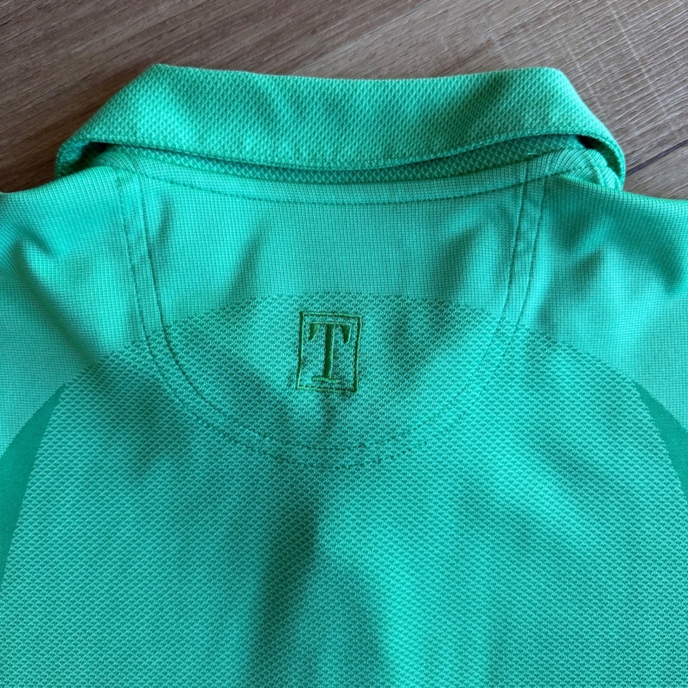 Tehama Mens Green Hangem Dry Moisture Management Golf Polo Shirt Size Medium - Picture 8 of 8